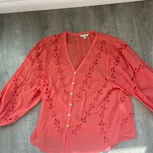 Coral Lucky Brand blouse XS